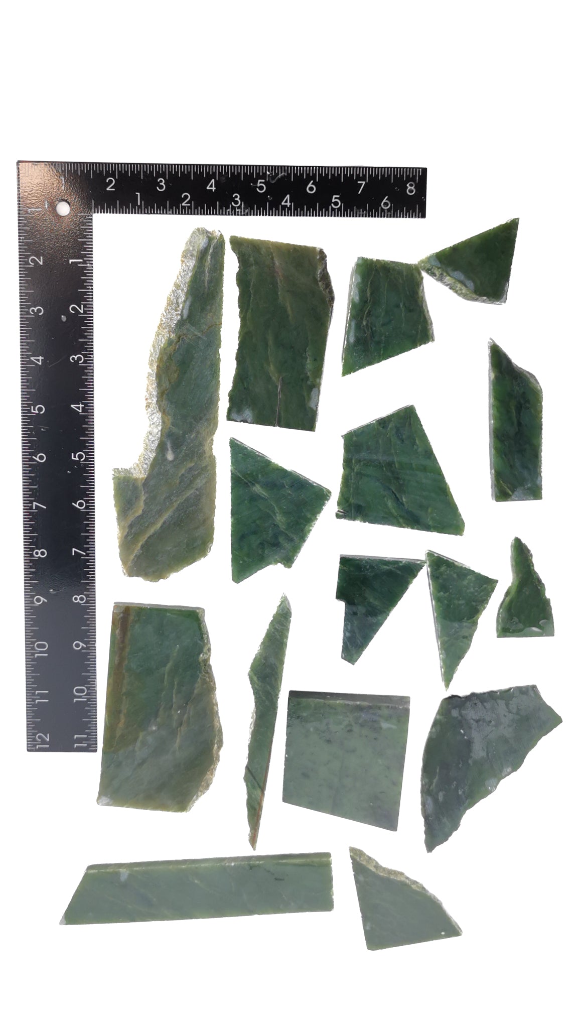 1014 grams - B grade - Nephrite Slab Combo