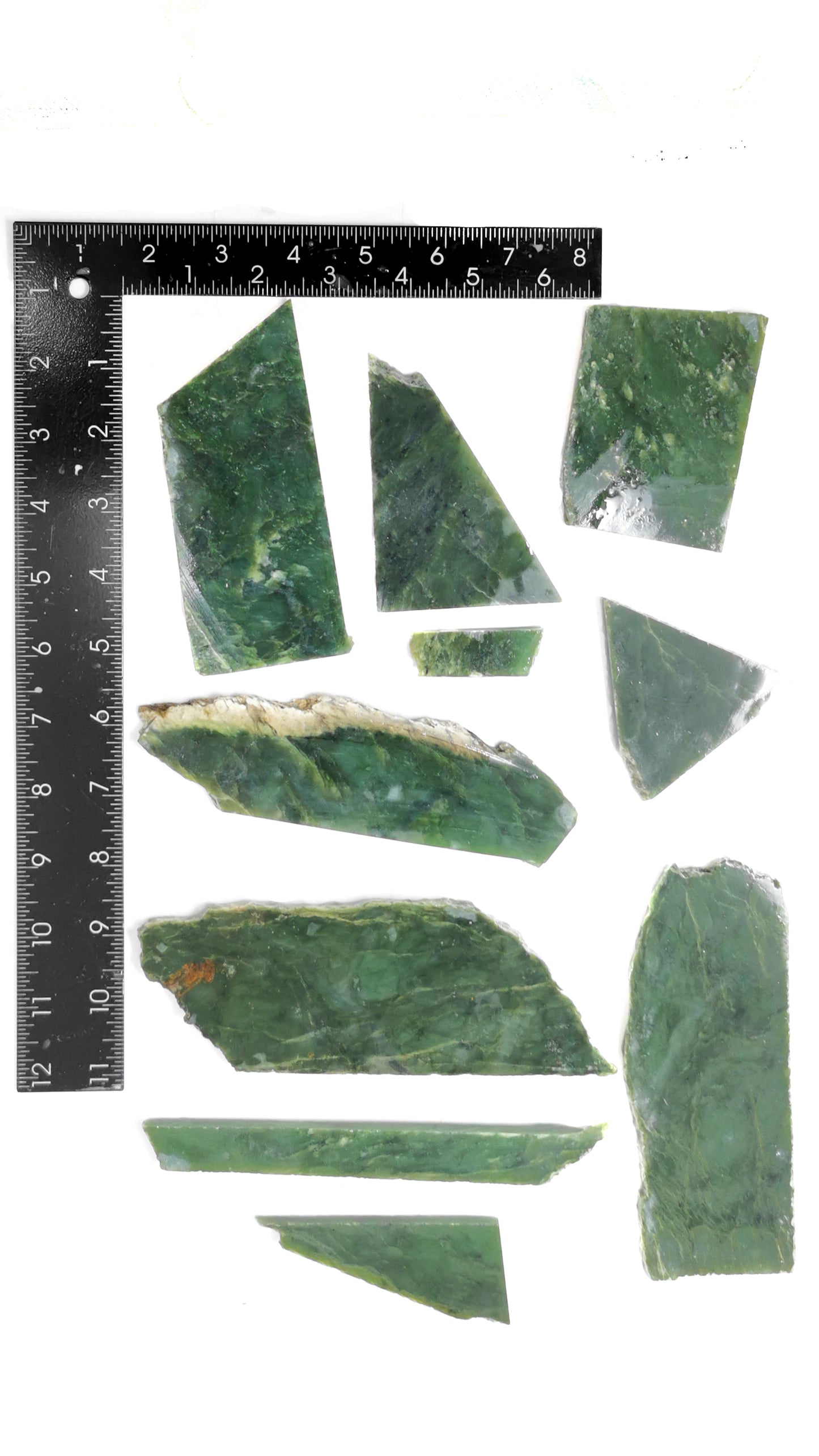 1020 grams - B grade - Nephrite Slab Combo