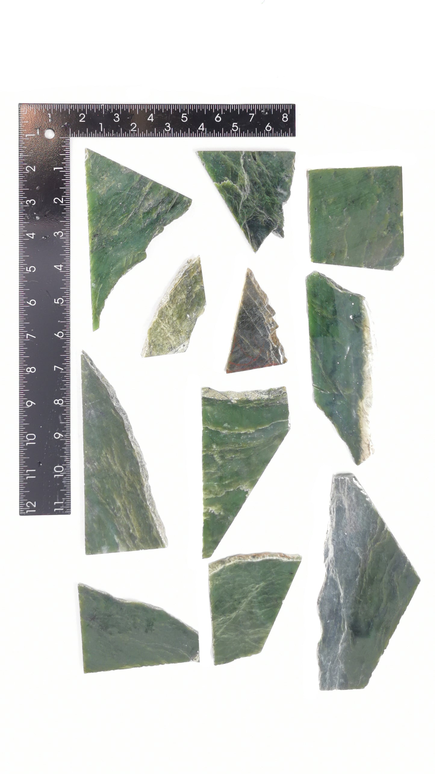 1107 grams - C grade - Nephrite Slab Combo