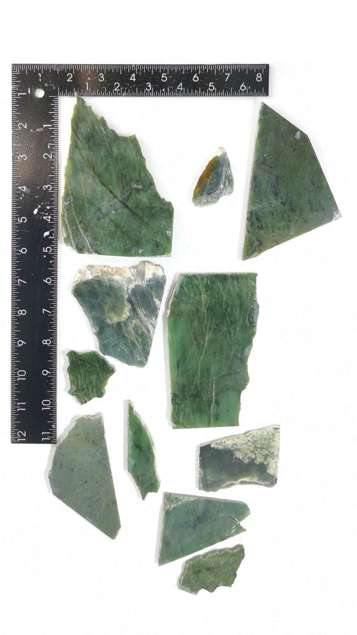 820 grams - C grade - Nephrite Slab Combo
