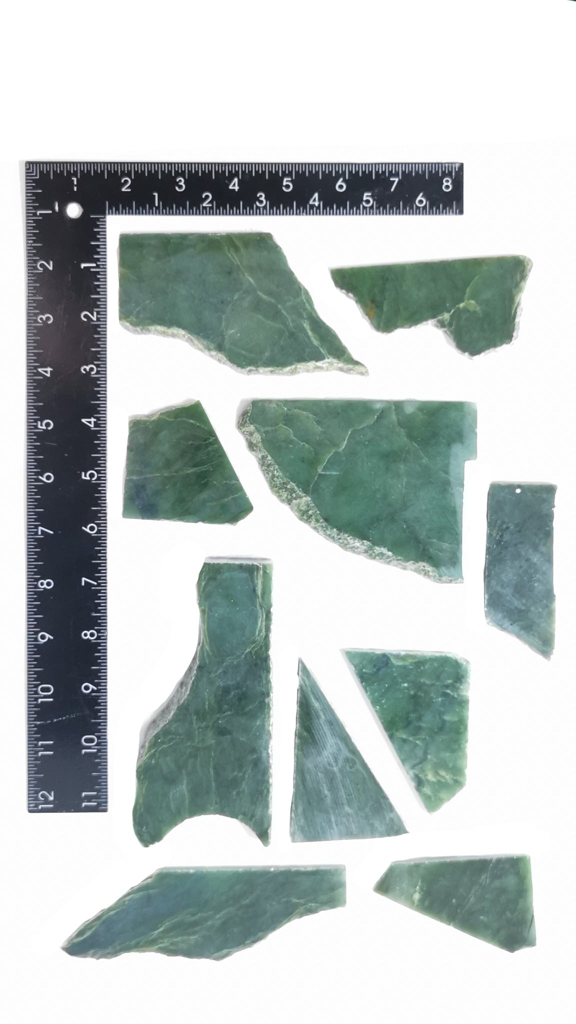 933 grams - B grade - Nephrite Slab Combo