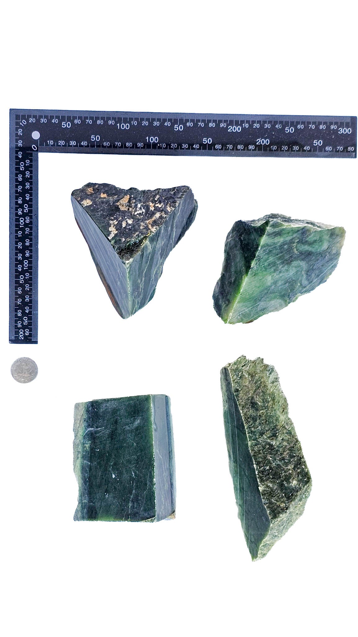 2.929kg - B+ Grade - Nephrite Rough Combo