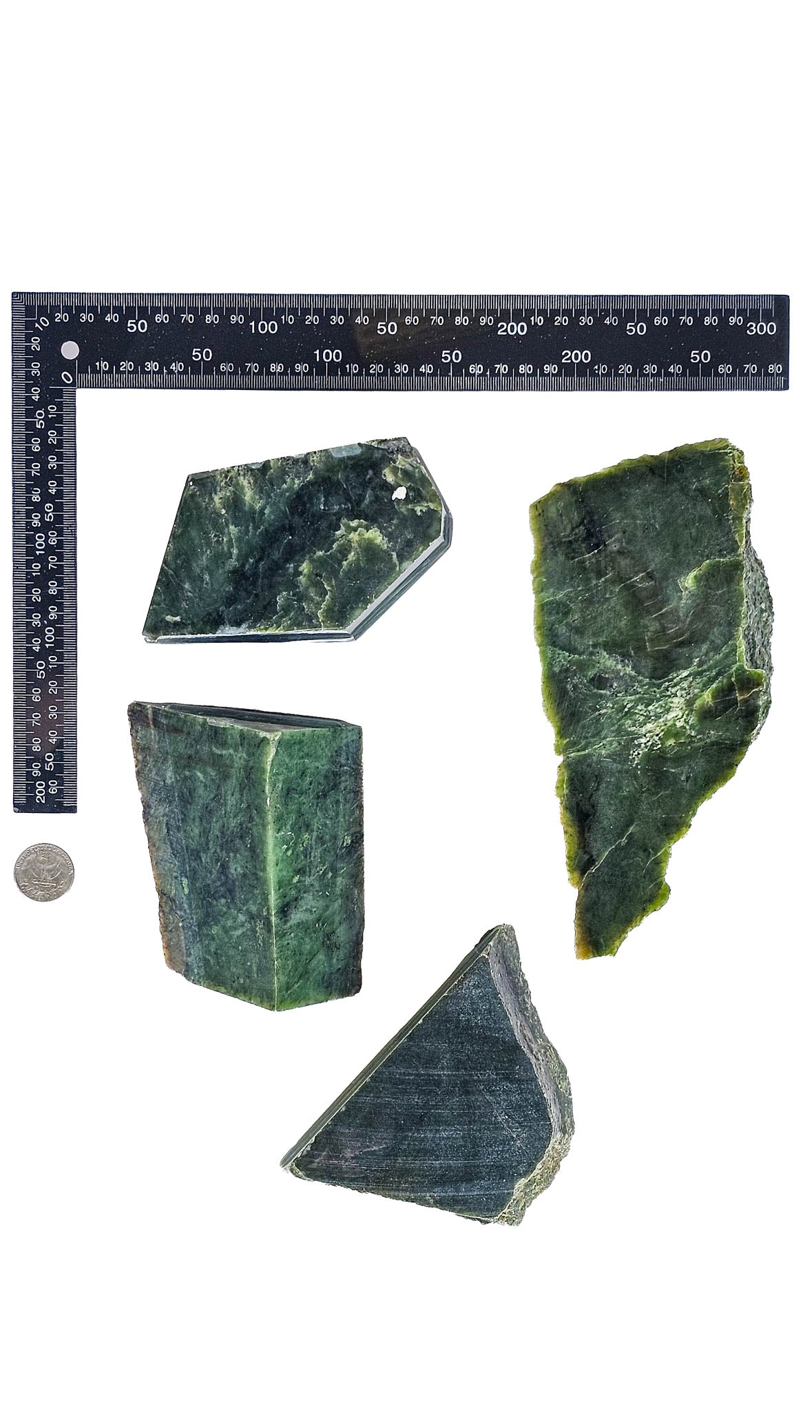 3.195kg - B+ Grade - Nephrite Rough Combo