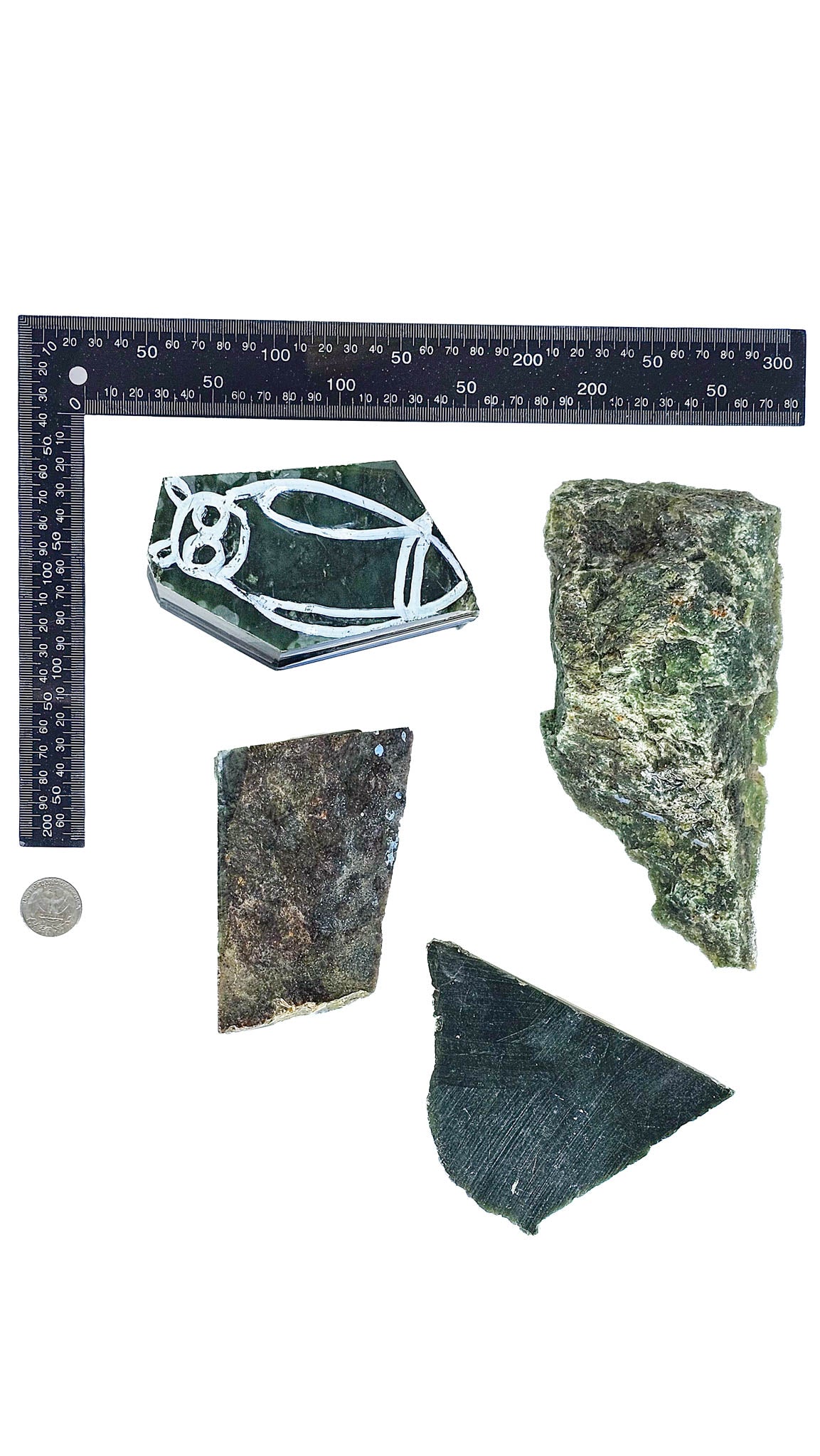 3.195kg - B+ Grade - Nephrite Rough Combo