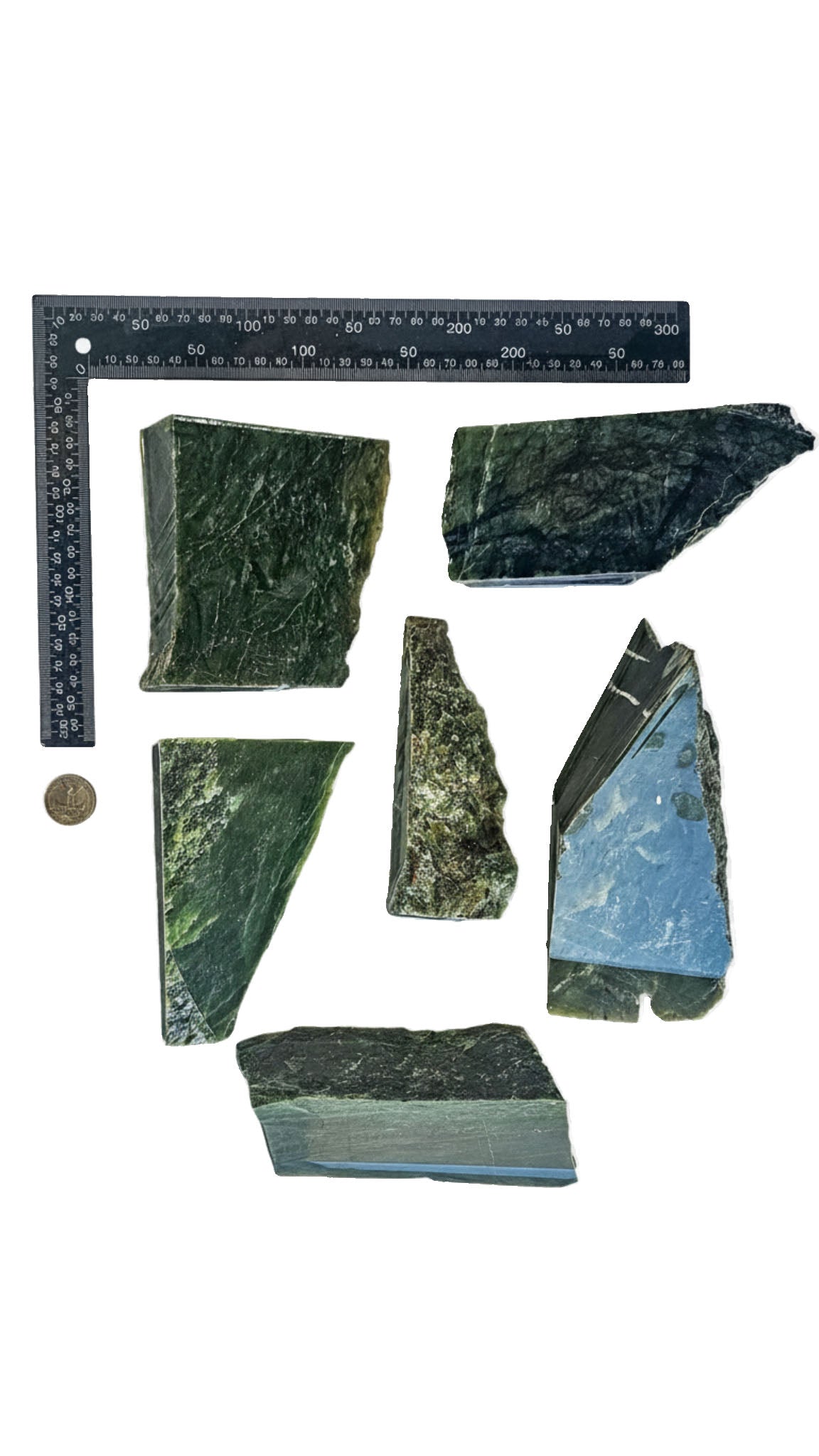 3.653kg - B grade - Nephrite Rough Combo