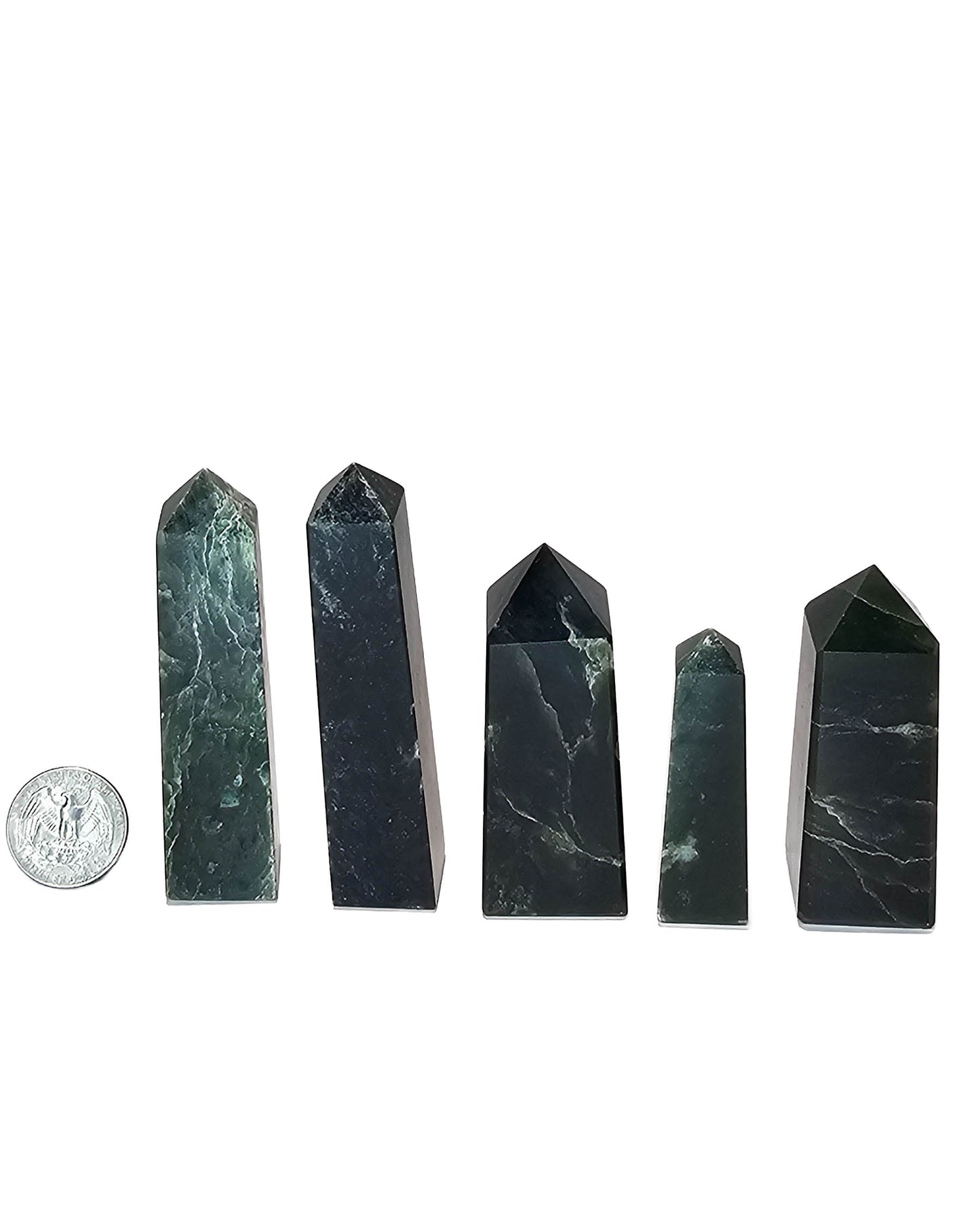British Columbia Nephrite - Obelisk - Character Grade - 5pc - 459g