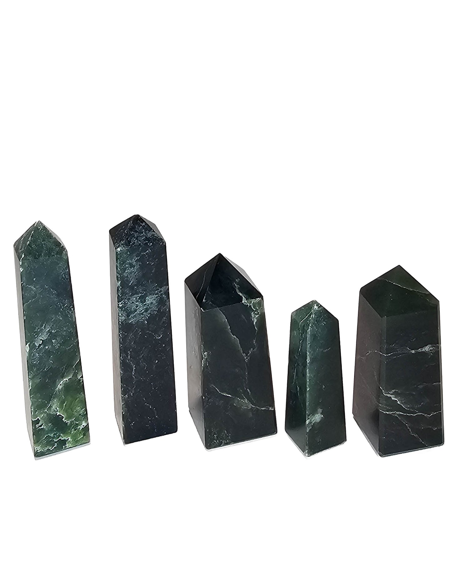 British Columbia Nephrite - Obelisk - Character Grade - 5pc - 459g