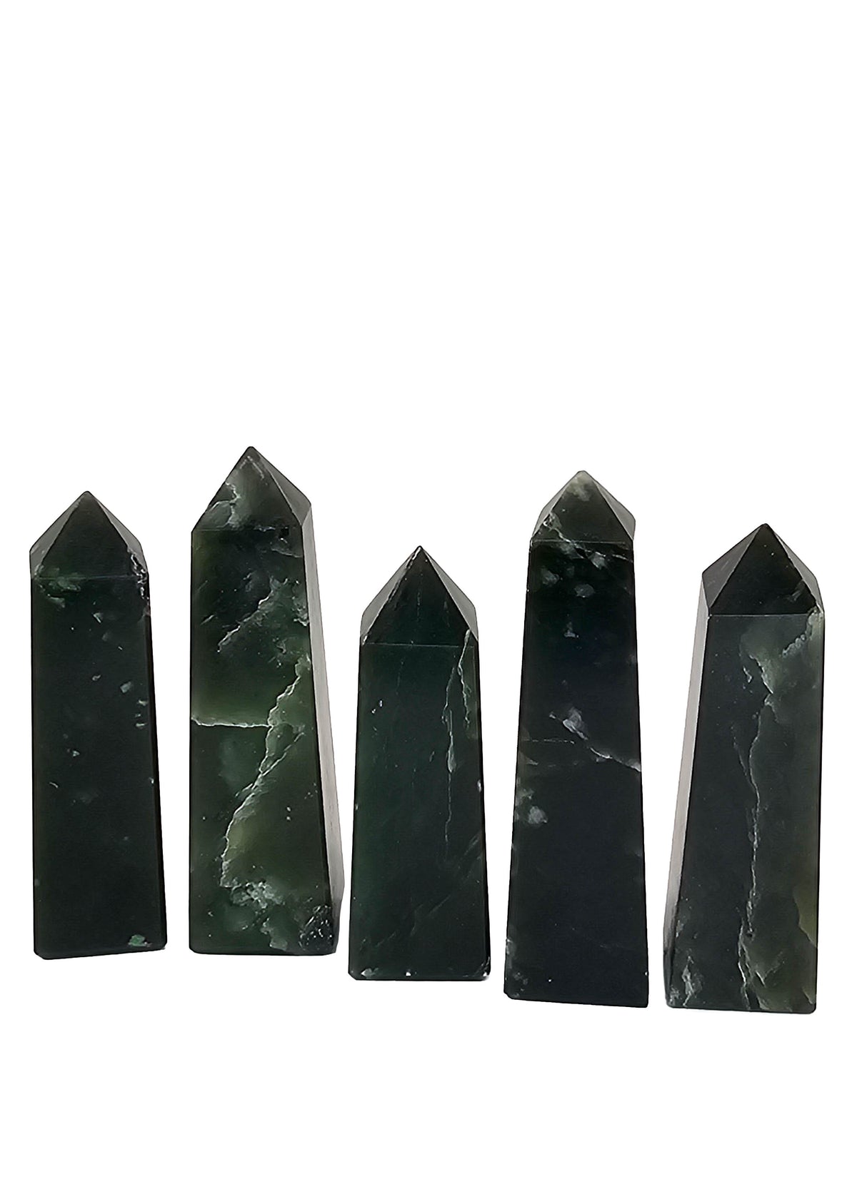 British Columbia Nephrite - Obelisk - B Grade - 5pc - 271g