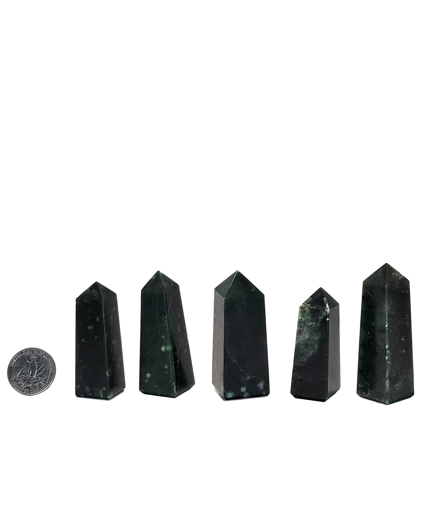 British Columbia Nephrite - Obelisk - Character Grade - 5pc - 284g