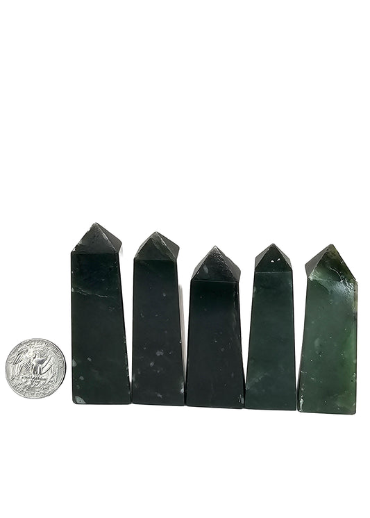 British Columbia Nephrite - Obelisk - Character Grade - 5pc - 330g