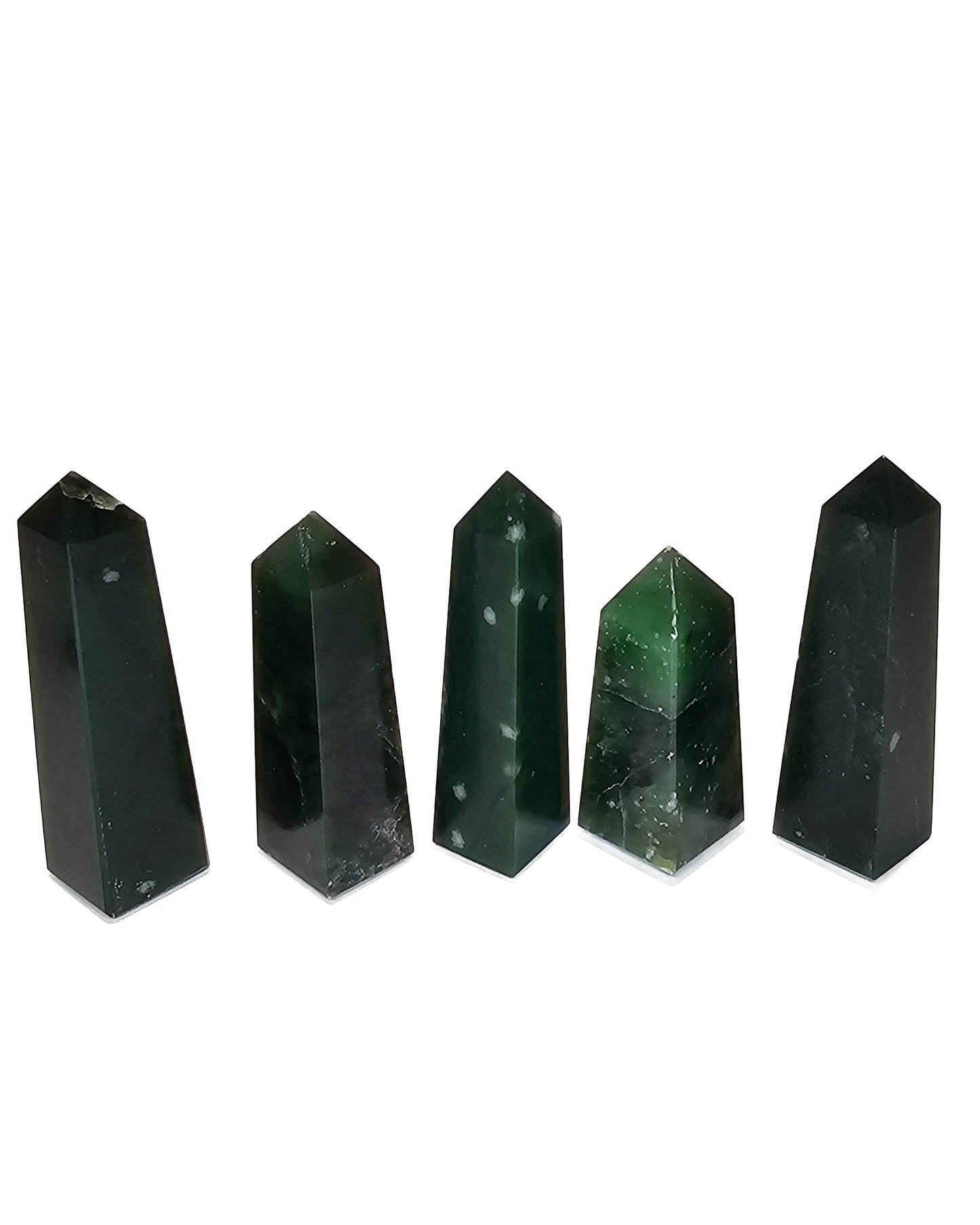 British Columbia Nephrite - Obelisk - Character Grade - 5pc - 345g