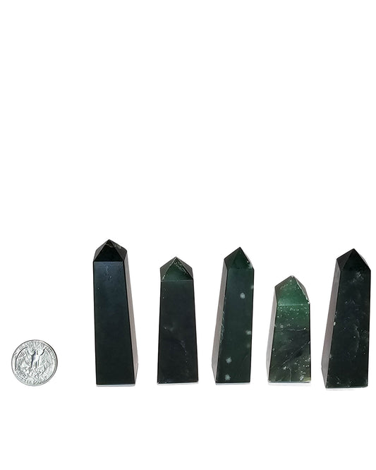 British Columbia Nephrite - Obelisk - Character Grade - 5pc - 345g