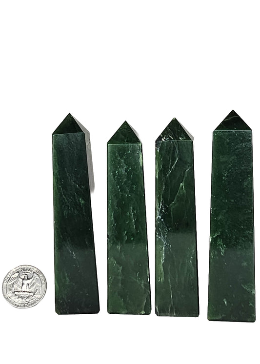 British Columbia Nephrite - Obelisk - Character Grade - 4pc - 535g