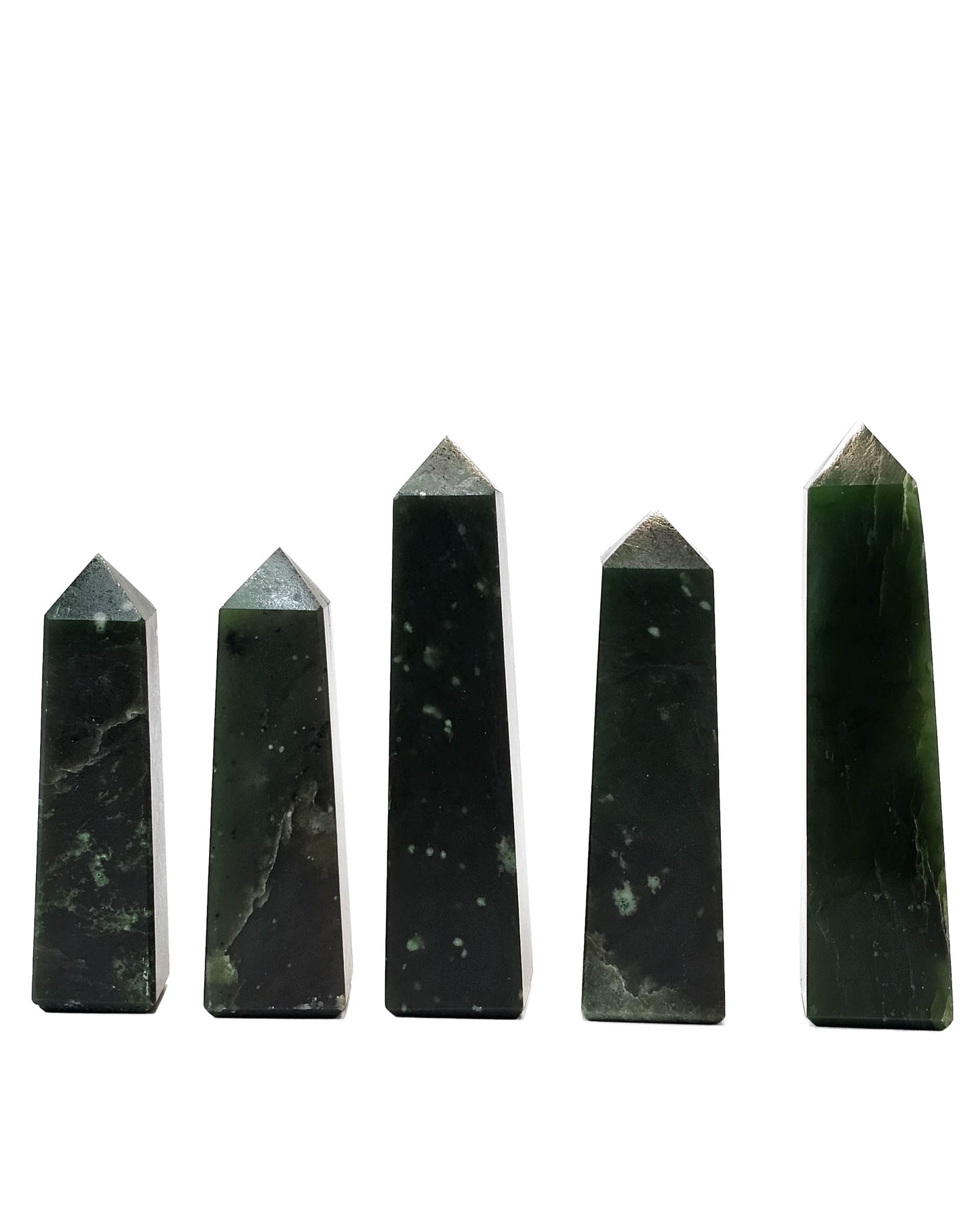 British Columbia Nephrite - Obelisk - Character Grade - 5pc - 569g