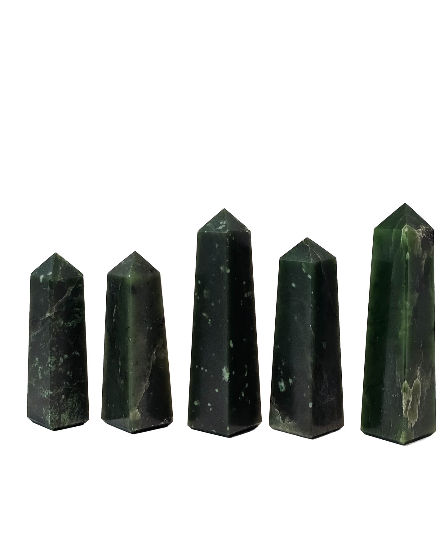 British Columbia Nephrite - Obelisk - Character Grade - 5pc - 569g