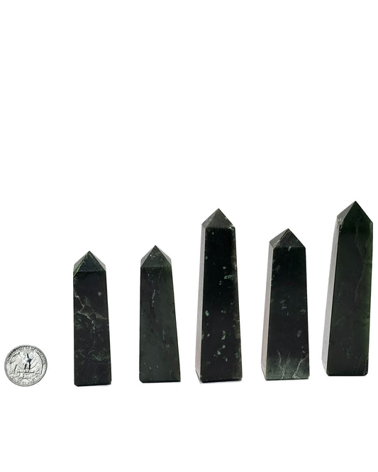 British Columbia Nephrite - Obelisk - Character Grade - 5pc - 569g
