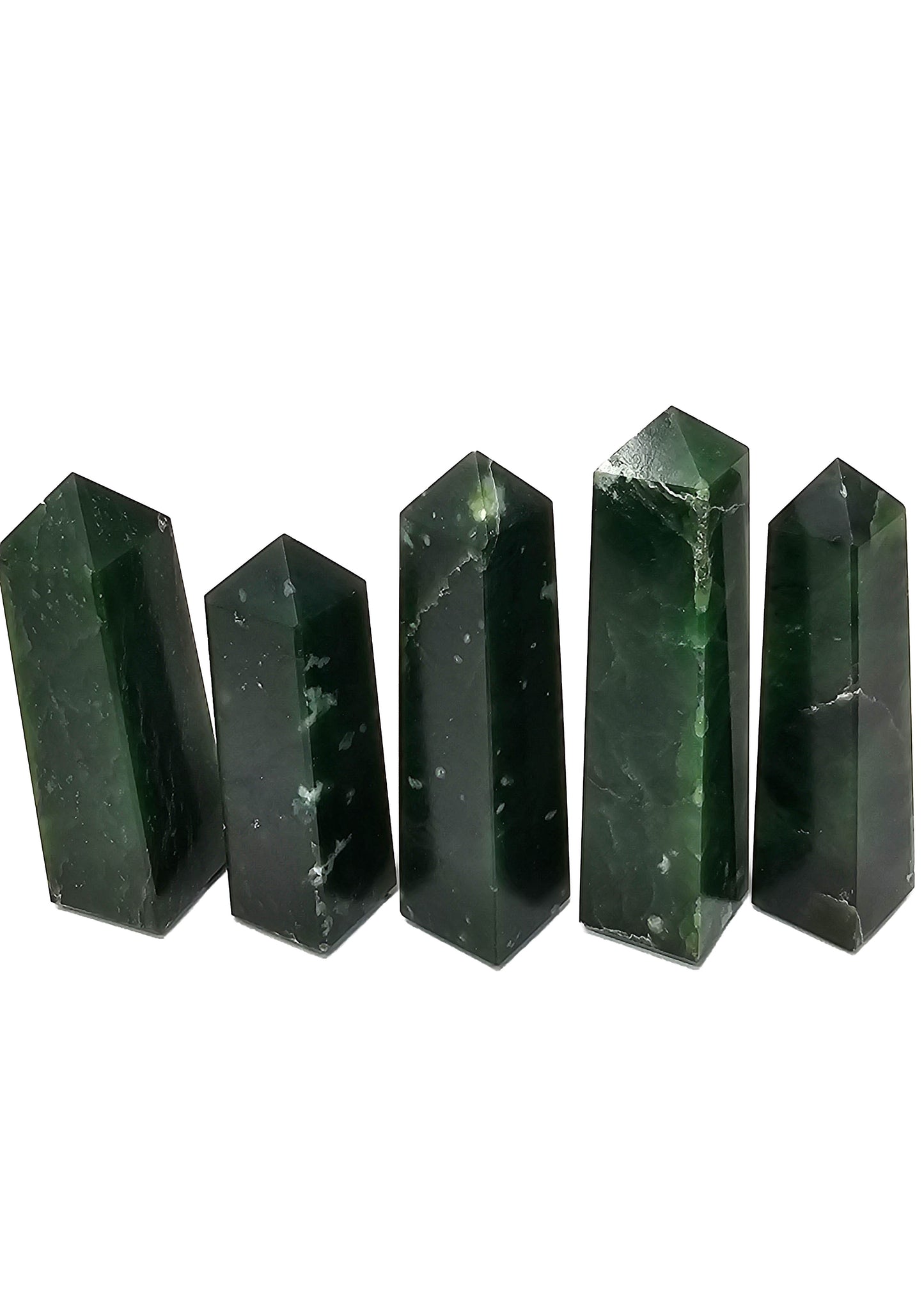 British Columbia Nephrite - Obelisk - Character Grade - 5pc - 626g