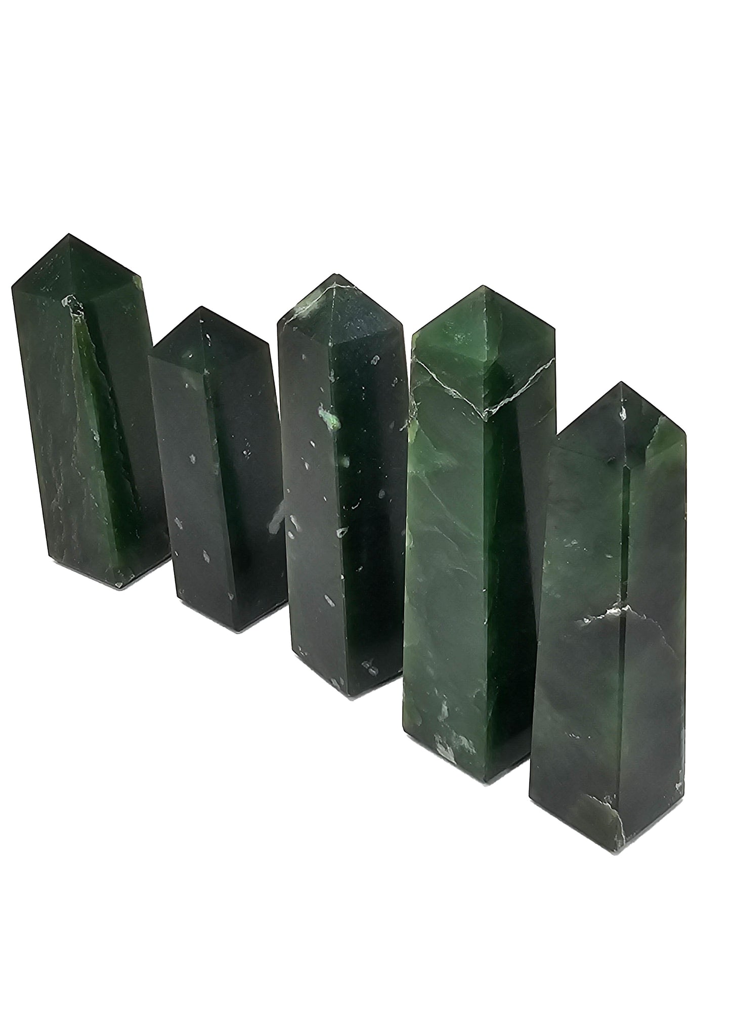 British Columbia Nephrite - Obelisk - Character Grade - 5pc - 626g
