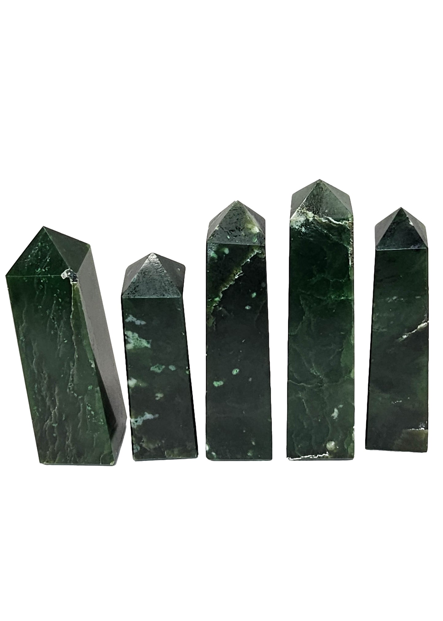 British Columbia Nephrite - Obelisk - Character Grade - 5pc - 626g