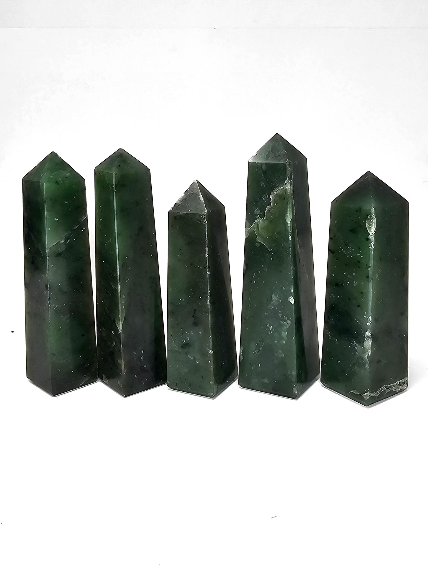 British Columbia Nephrite - Obelisk - Character Grade - 5pc - 657g