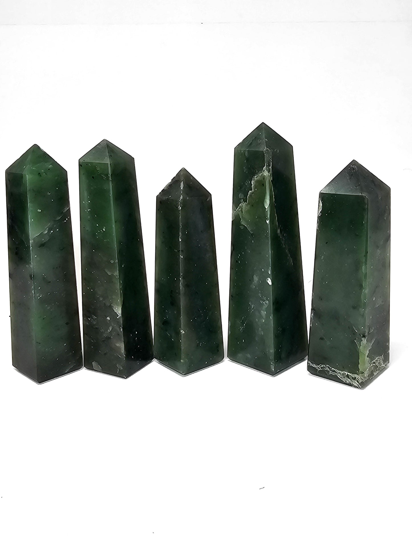 British Columbia Nephrite - Obelisk - Character Grade - 5pc - 657g