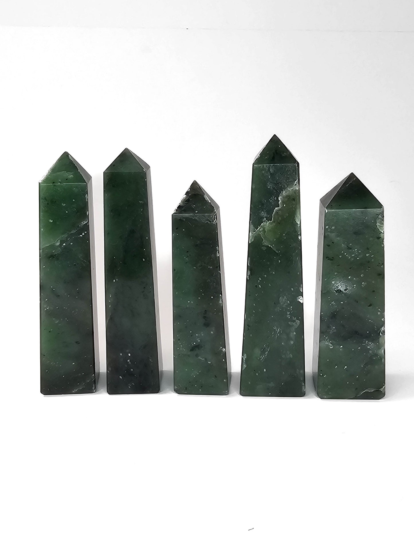British Columbia Nephrite - Obelisk - Character Grade - 5pc - 657g