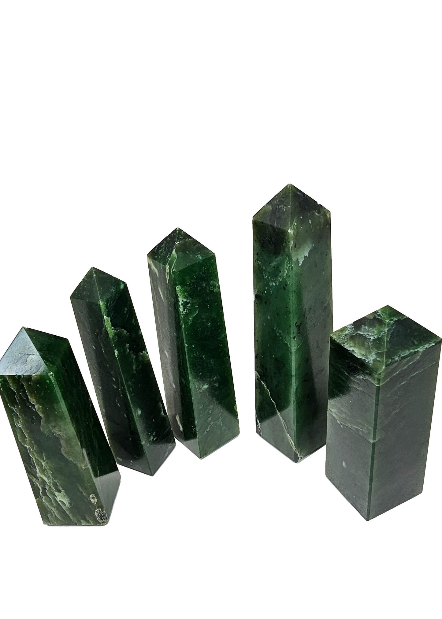 British Columbia Nephrite - Obelisk - Character Grade - 5pc - 661g