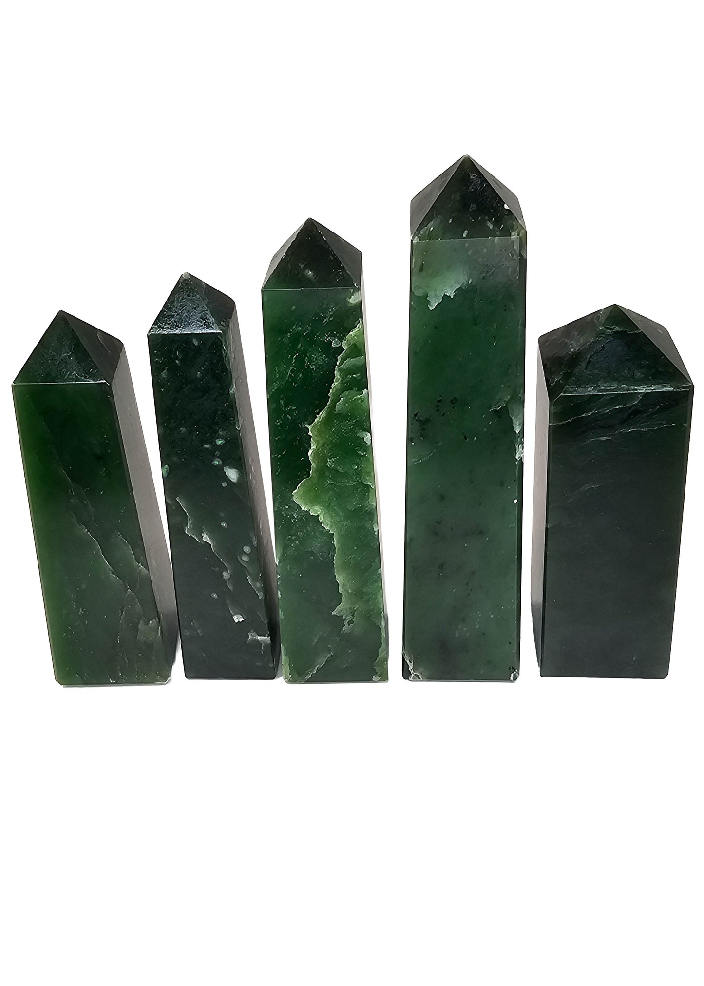 British Columbia Nephrite - Obelisk - Character Grade - 5pc - 661g