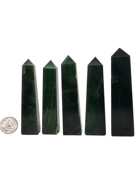 British Columbia Nephrite - Obelisk - Character Grade - 5pc - 725g