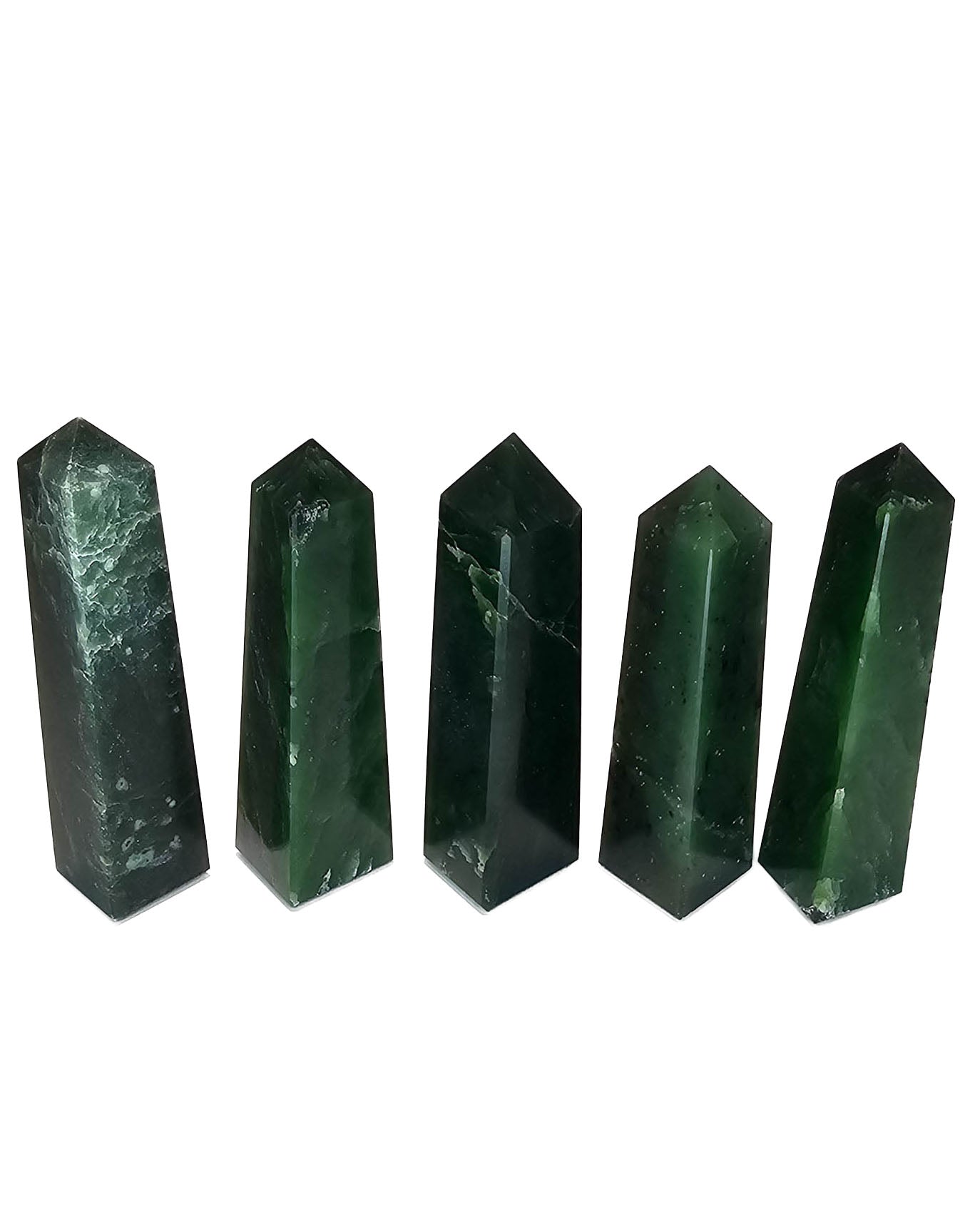 British Columbia Nephrite - Obelisk - Character Grade - 5pc - 748g