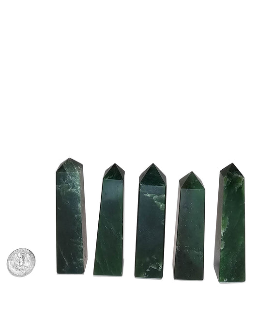 British Columbia Nephrite - Obelisk - Character Grade - 5pc - 748g