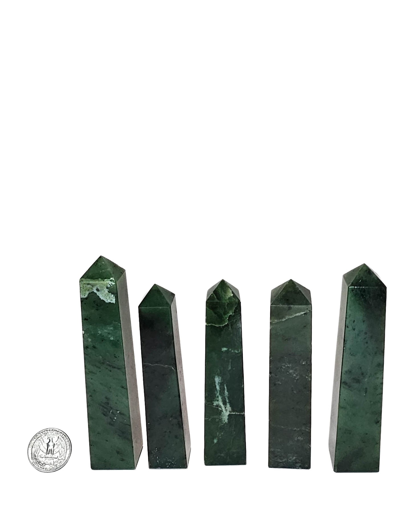 British Columbia Nephrite - Obelisk - Character Grade - 5pc - 764g