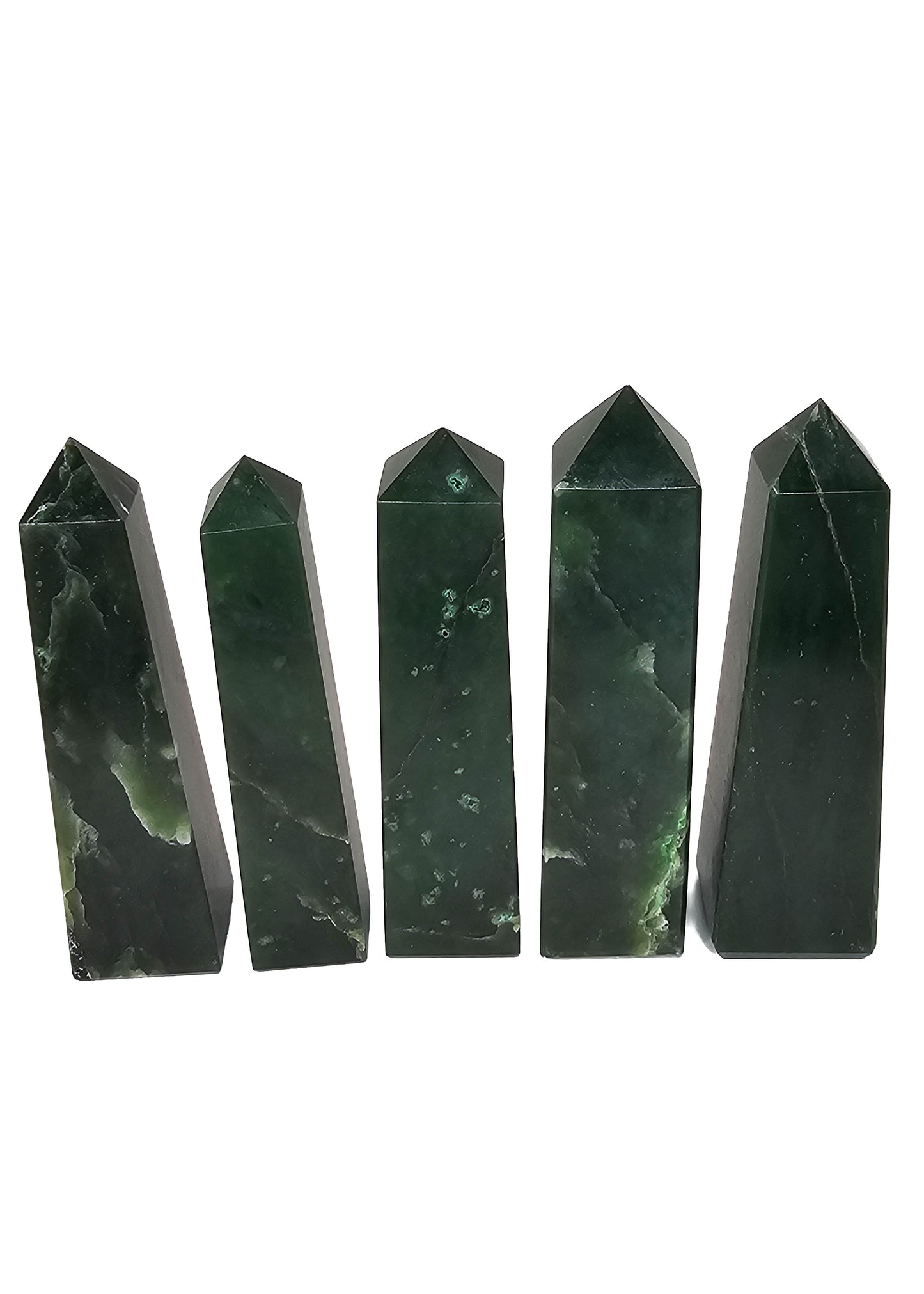British Columbia Nephrite - Obelisk - Character Grade - 5pc - 866g