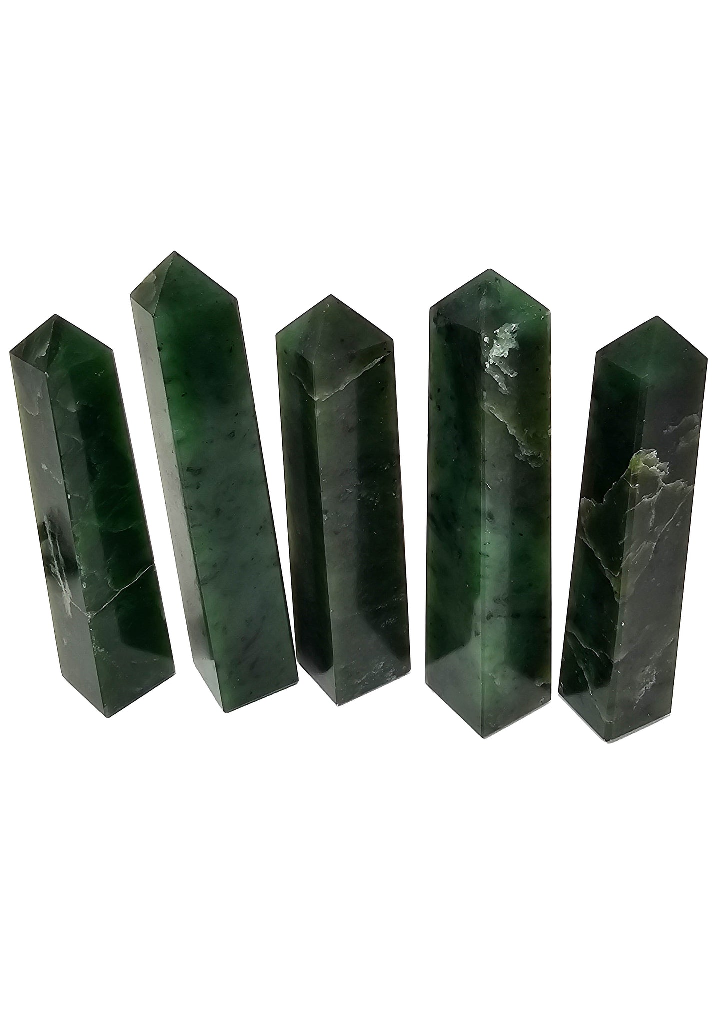 British Columbia Nephrite - Obelisk - Character Grade - 5pc - 866g