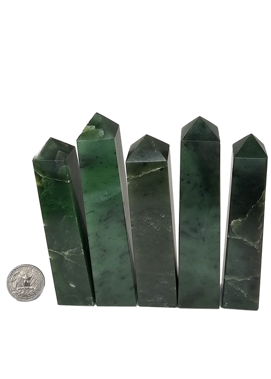 British Columbia Nephrite - Obelisk - Character Grade - 5pc - 866g