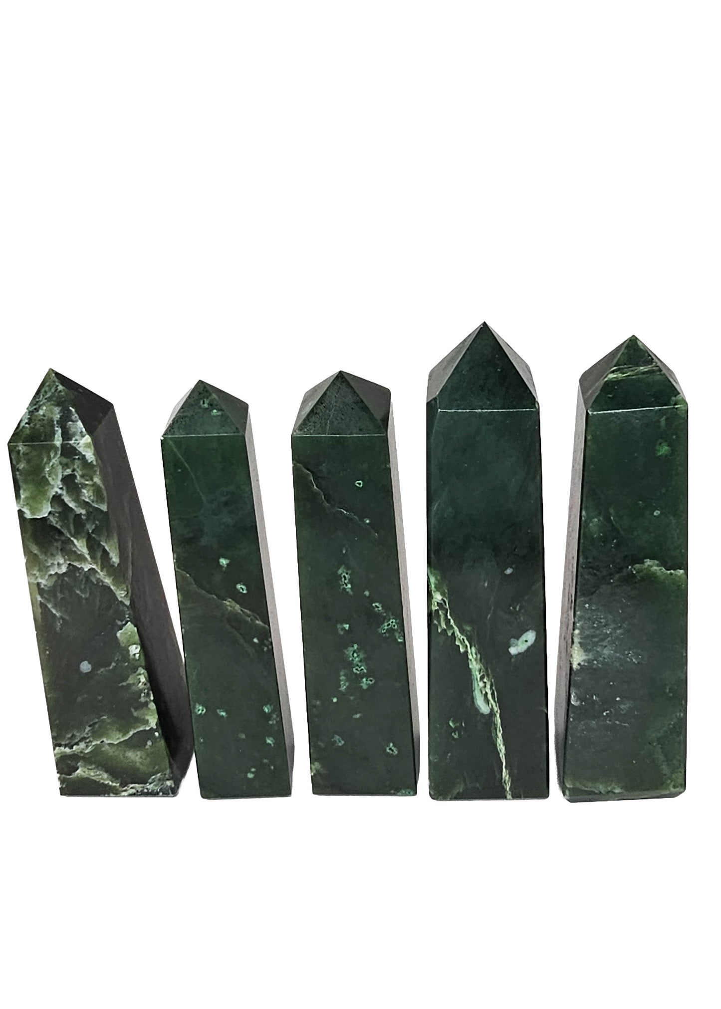 British Columbia Nephrite - Obelisk - Character Grade - 5pc - 866g