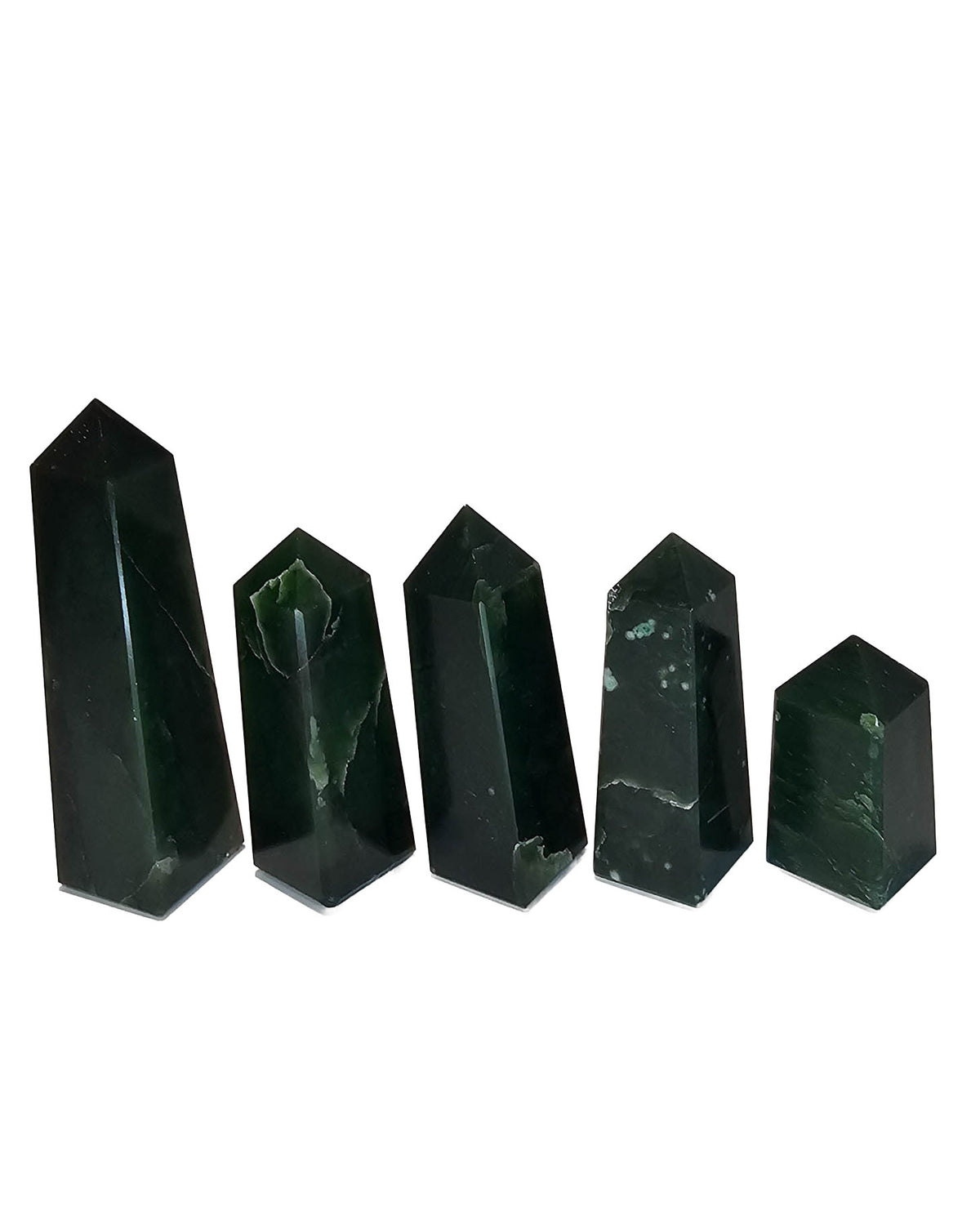British Columbia Nephrite - Obelisk - B+ Grade - 5pc - 938g
