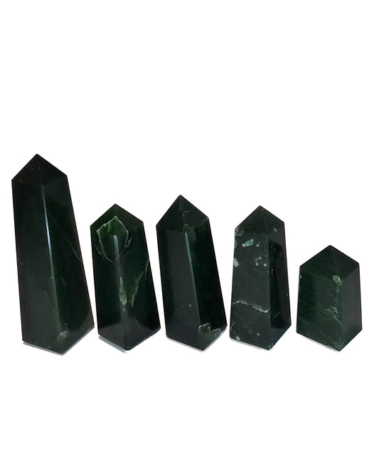 British Columbia Nephrite - Obelisk - B+ Grade - 5pc - 938g