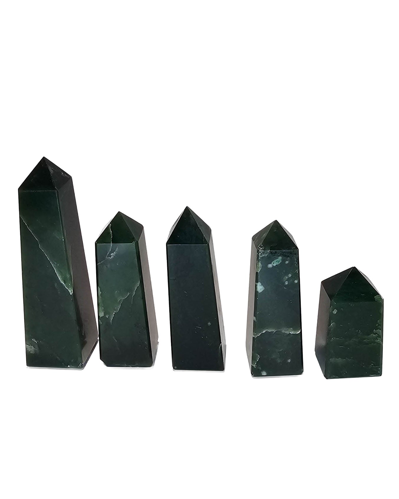 British Columbia Nephrite - Obelisk - B+ Grade - 5pc - 938g