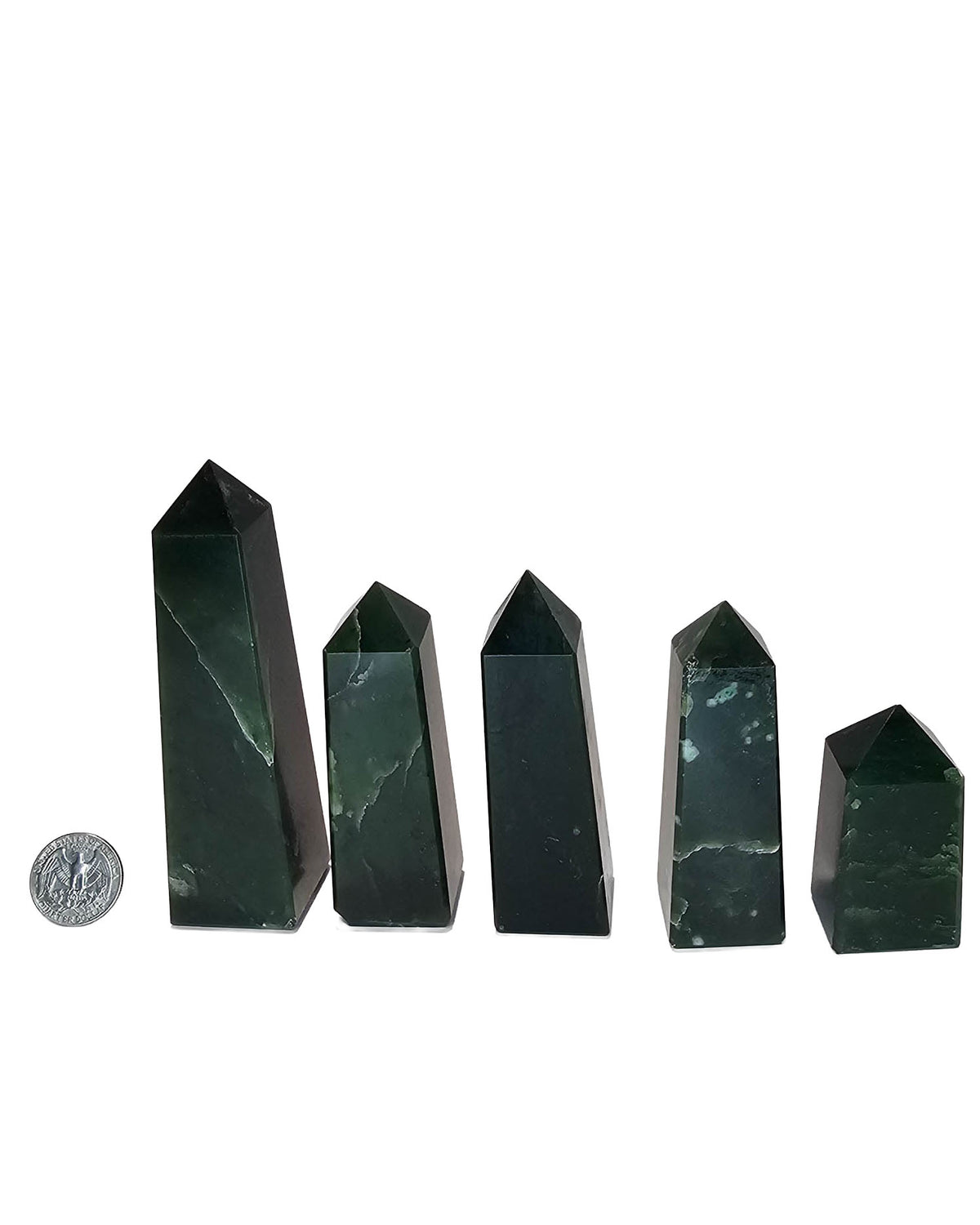British Columbia Nephrite - Obelisk - B+ Grade - 5pc - 938g