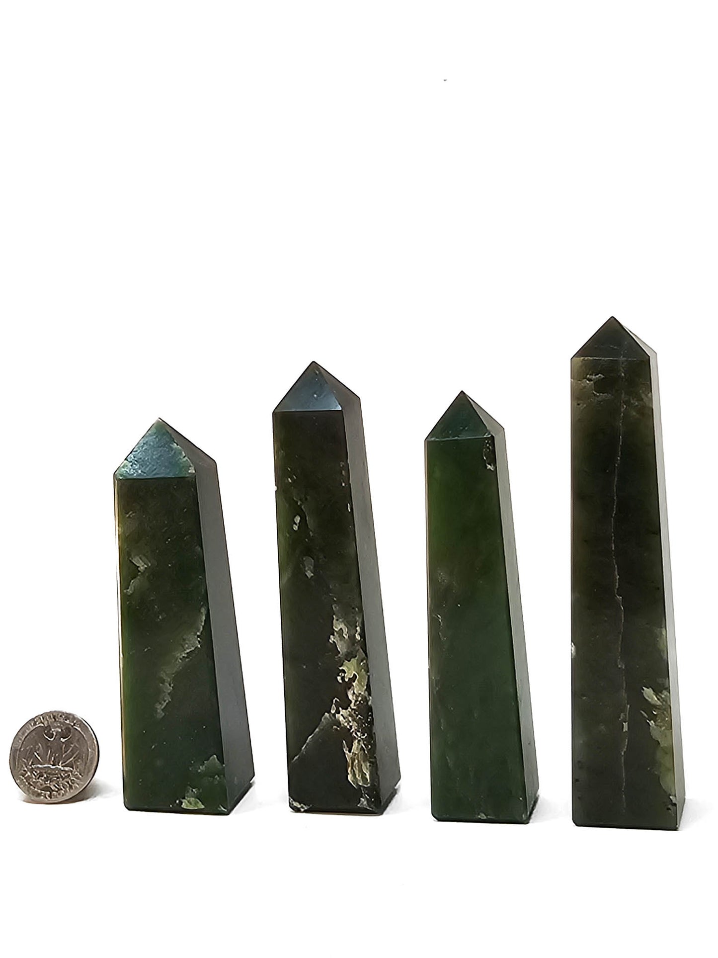 British Columbia Nephrite - Obelisk - Character Grade - 5pc - 614g