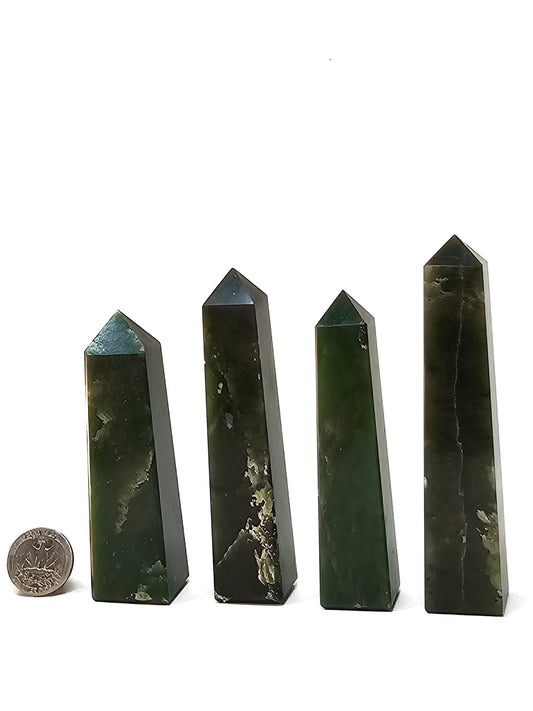 British Columbia Nephrite - Obelisk - Character Grade - 5pc - 614g