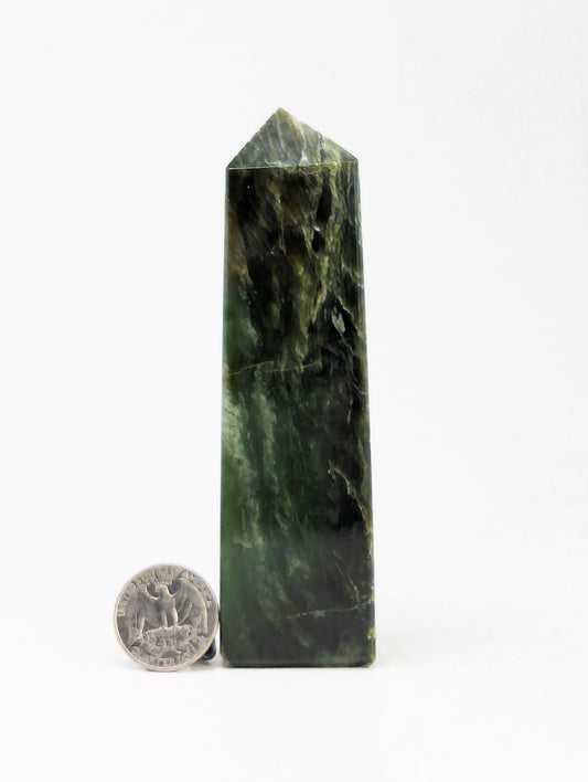 British Columbia Nephrite - Obelisk - Character Grade - 1pc - 380g