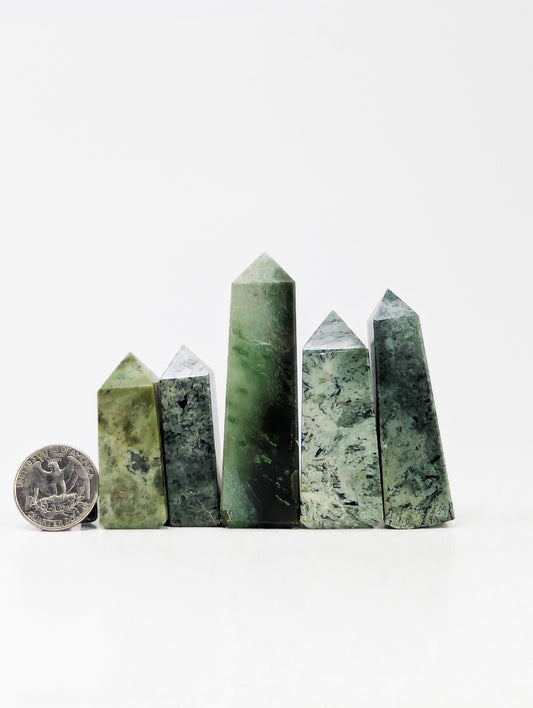 British Columbia Nephrite - Obelisk - Character Grade - 5pc - 240g