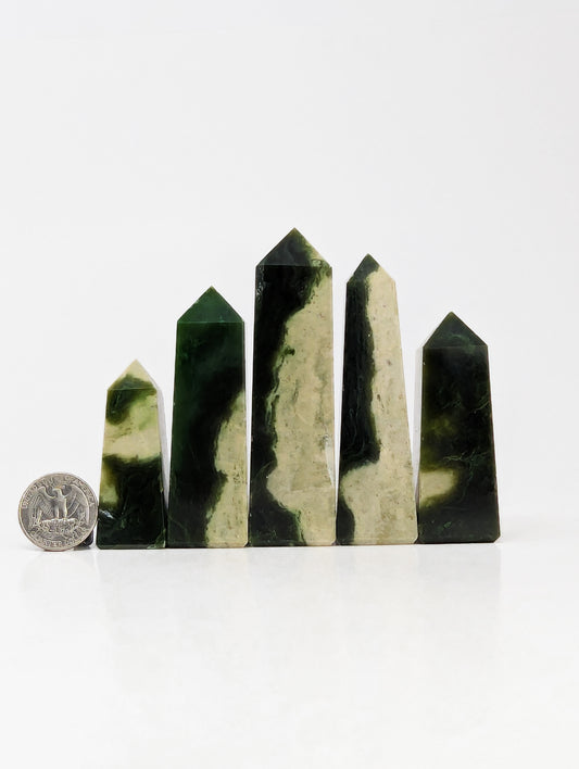 British Columbia Nephrite - Obelisk - Character Grade - 5pc - 525g