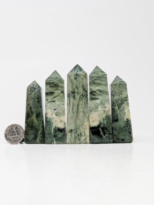 British Columbia Nephrite - Obelisk - Character Grade - 5pc - 559g