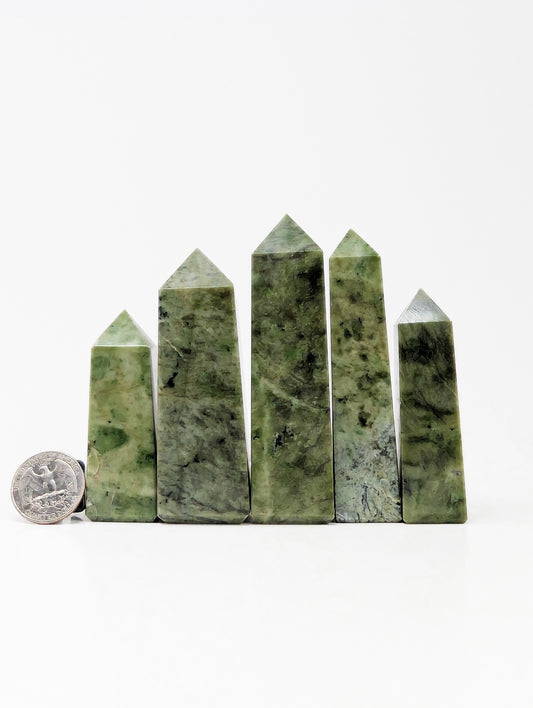 British Columbia Nephrite - Obelisk - Character Grade - 5pc - 564g