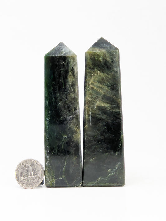 British Columbia Nephrite - Obelisk - Character Grade - 5pc - 611g