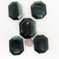 British Columbia Nephrite - Faceted Palm Stone - B Grade - 5pc - 402g