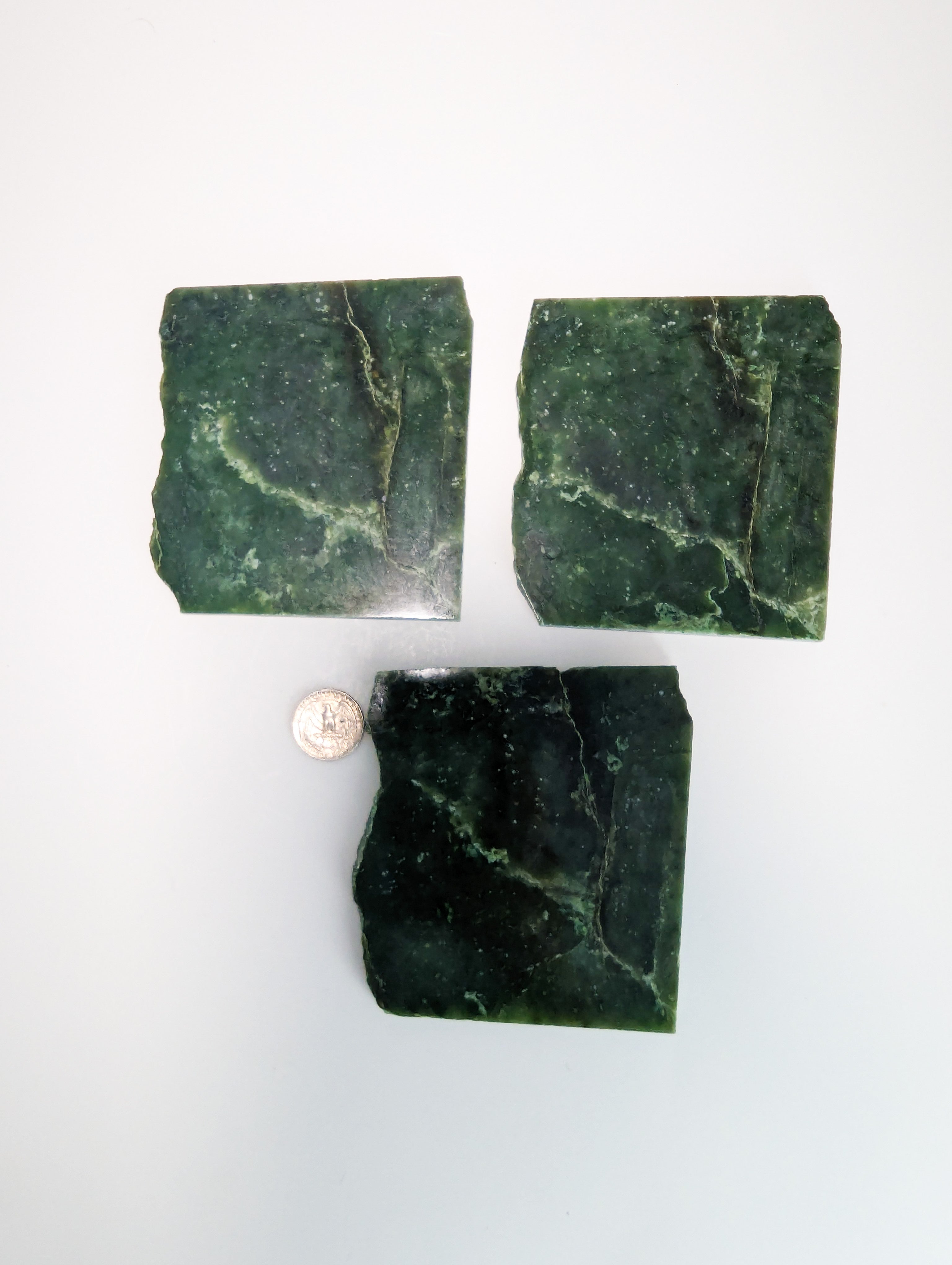 British Columbia Nephrite - Slab - B+ Grade - 3pc - 797g – The Jade Guys